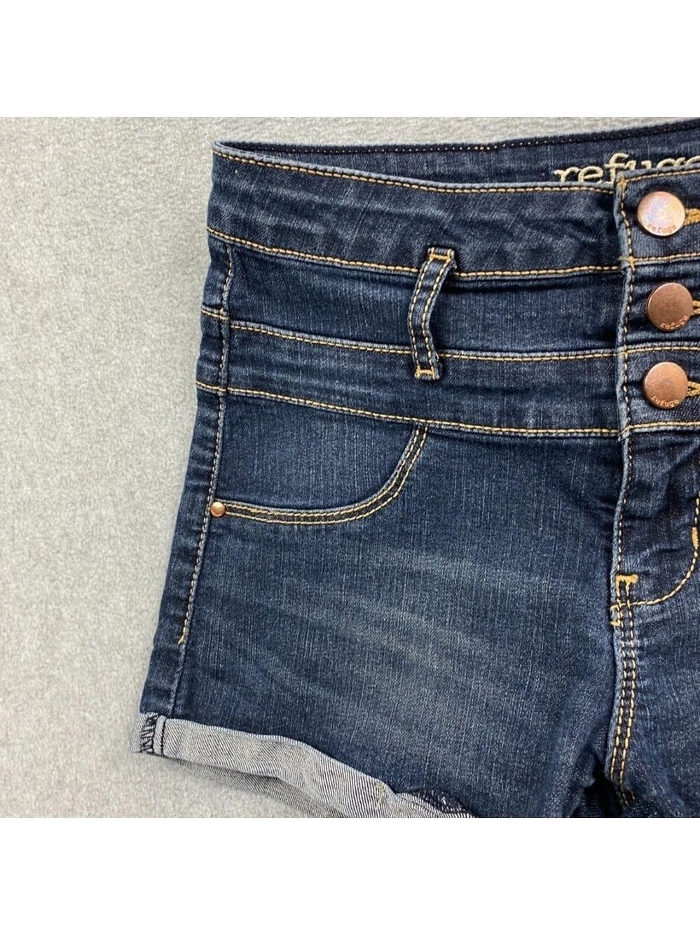 Refuge Women's Denim Blue Shorts - Picture 2 of 15